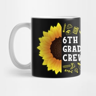 Seventh grade Crew Shirt First Day Preschool Back to School Sunflower Gift Mug
